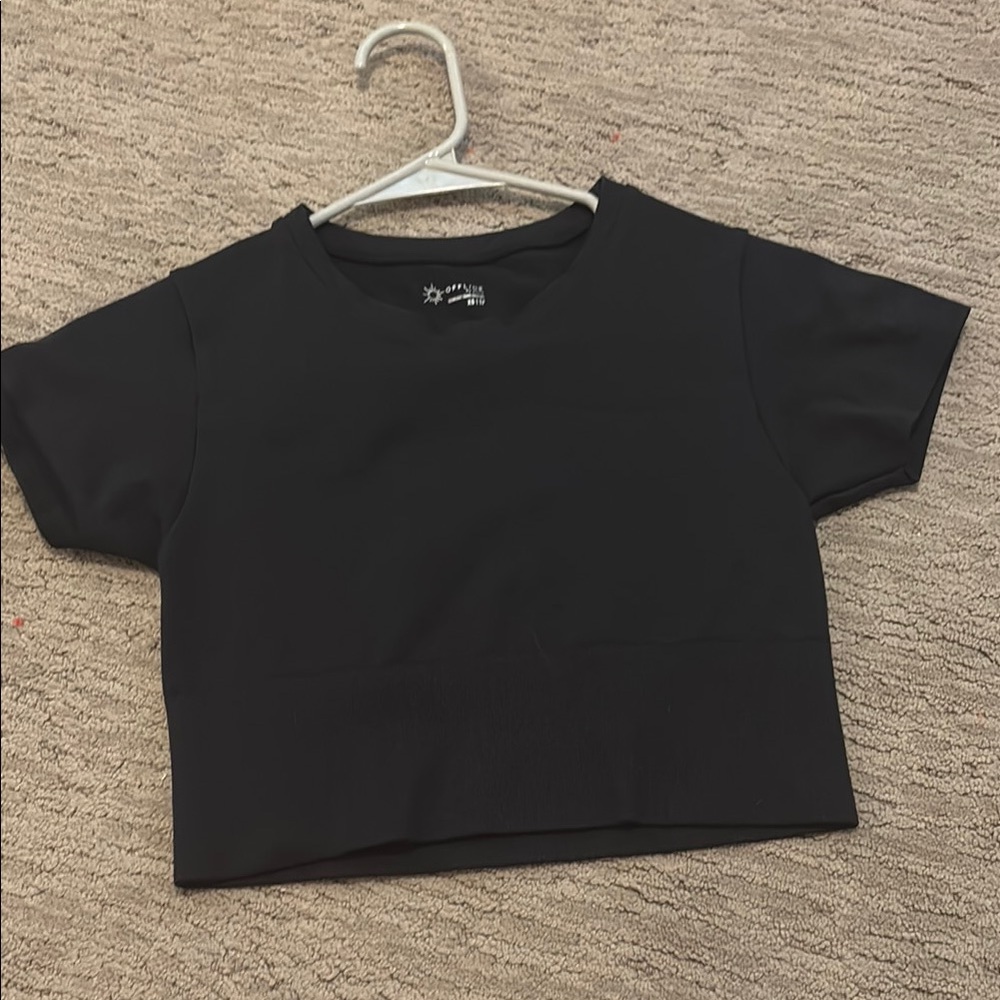 Black Short Sleeve Women's Top